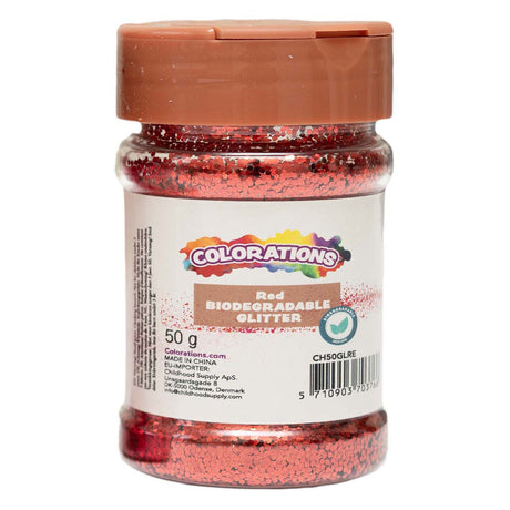 Koloryzatory - biodegradowalna brokatowa czerwień - 50g