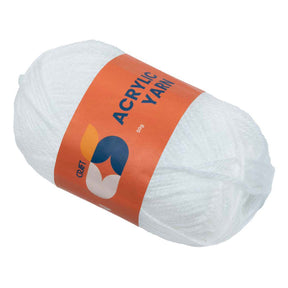 Kolorystyka - włóczka akrylowa biała, 50g