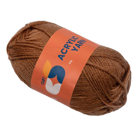 Kolorystyka - włóczka akrylowa brązowa, 50g