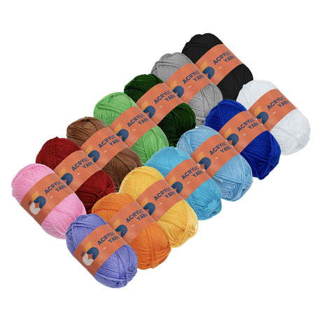 Koloryzatory - zestaw włóczek akrylowych - 14 kolorów - motek 50g