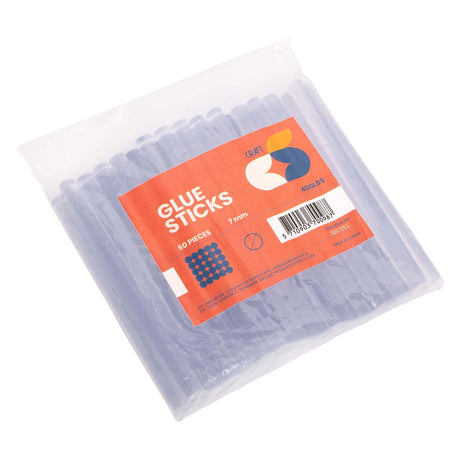 Koloryzatory - przezroczyste sztyfty kleju termotopliwego - 7x 100 mm, 50 szt.