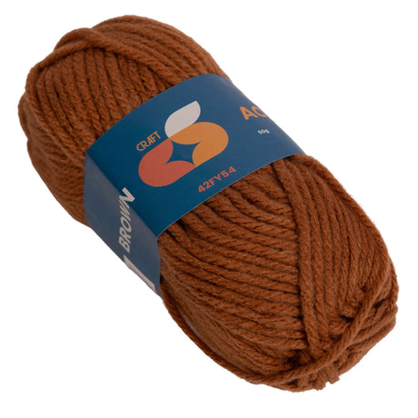 Kolorystyka - włóczka akrylowa 4 mm - 50gr - brąz