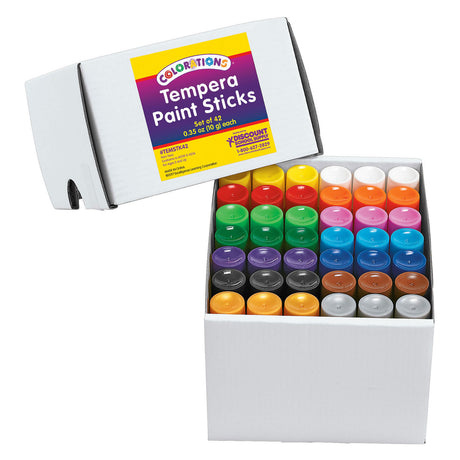 Koloryzacje - tempera w sztyfcie w 14 kolorach - 42 szt.