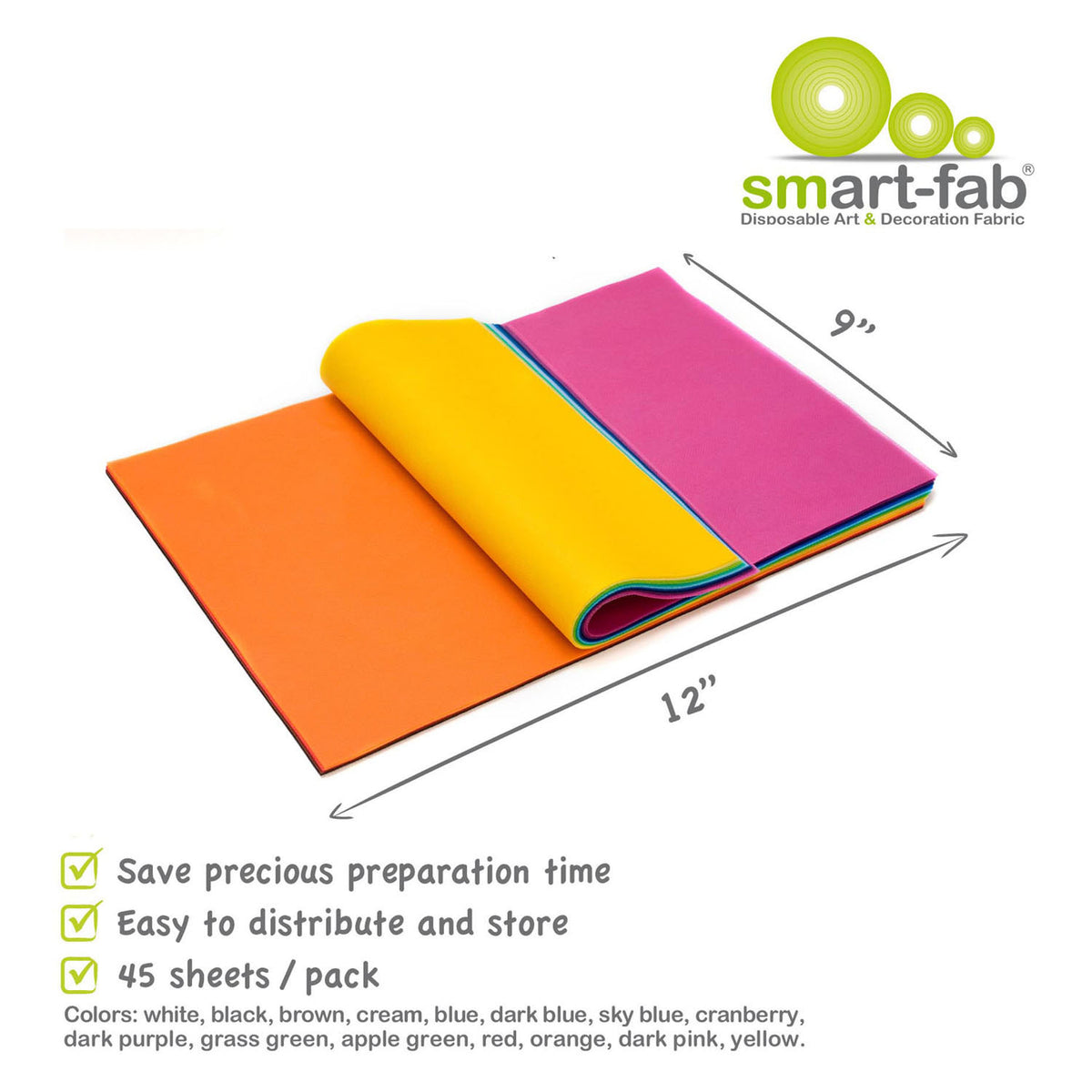 Arkusze Smart-fab 22,9 x 30,5 cm - 45 szt.