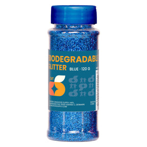 Brokat biodegradowalny - niebieski - 120 gramów