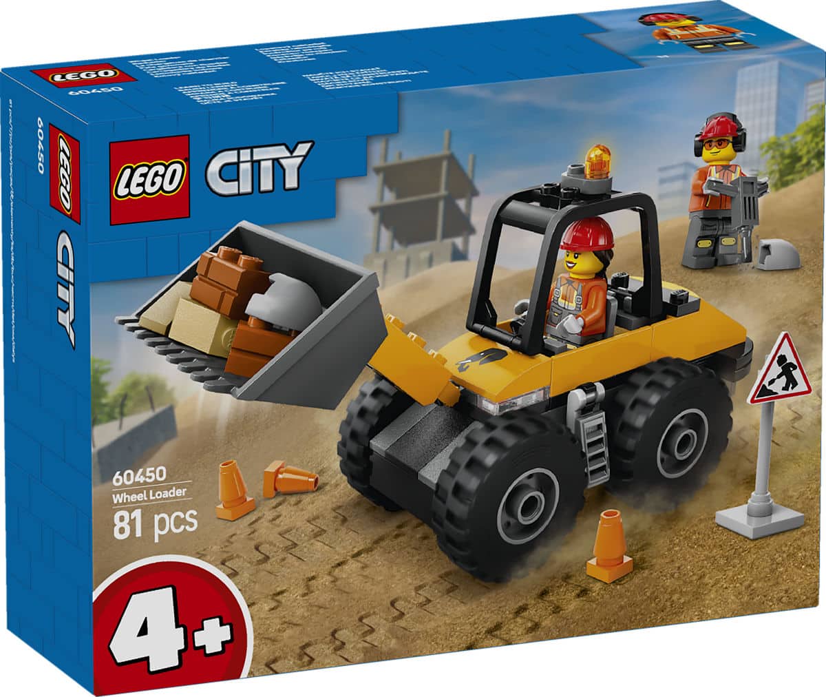Lego City Żółta koparka spychacz - 60450