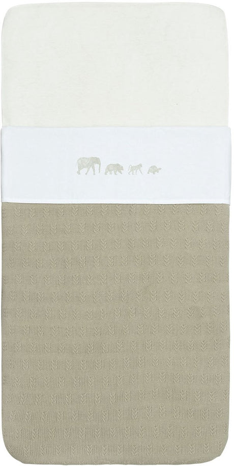 Jollein baby bettlaken kinderbett 120x150cm animals - olive green