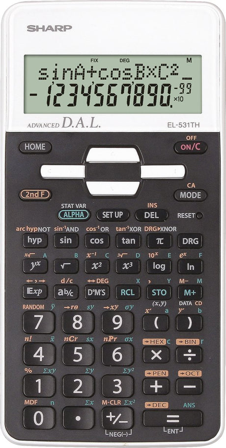 Kalkulator Sharp - el531thwh - czarno-biały - 12 cyfr - 1x bateria lr44 - sh-el531thwh
