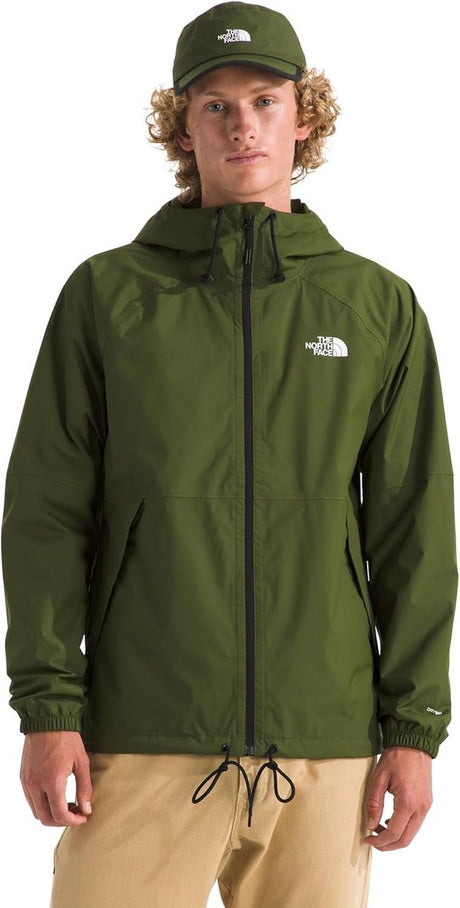 Męska kurtka outdoorowa The North Face Mantora Rain Hoodie w kolorze leśnej zieleni