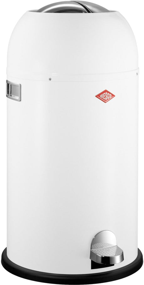 Kosz na śmieci Wesco kickmaster | kosz na pedały | 33 litry | metal - biały | kosz na śmieci - wyprodukowany w Niemczech