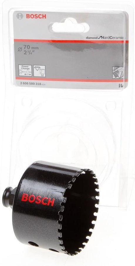 Bosch - otwornica diamentowa diamentowa do twardej ceramiki 70 mm, 2 3 4