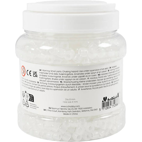 Firma Creativ https: www.cchobby.nl uv-beads-l-6-mm-d-8-mm-rozmiar otworu-4-mm-około-1800-sztuka-różne-kolory-320-gr-700-ml-1-pudełko