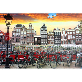 Puzzle Ravensburger Amsterdam szopa rowerowa 1000 elementów