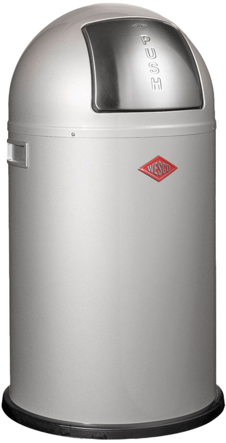 Kosz na śmieci Wesco Pushboy Junior | 22 litry | metal - srebro | kosz na śmieci - wyprodukowany w Niemczech