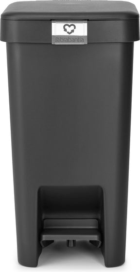 Brabantia stepup prullenbak - pedaalemmer - 10 liter - dark grey