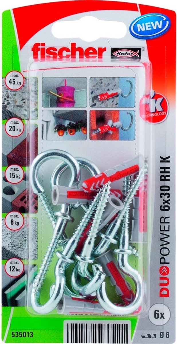 Fischer duopower 6x30 z okrągłym hakiem (blister)