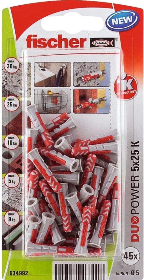 Fischer 534992 duopower 5 x 25 k nv Wtyczka 2-komponentowa 25 mm 5 mm 1 zestaw(y)