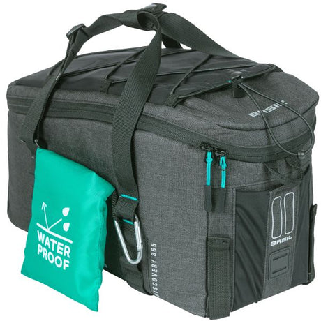 Basil Discovery 365D Bagażowa torba zachowań M - Czarna, woda -powtórka, 9L, unisex, sportowy