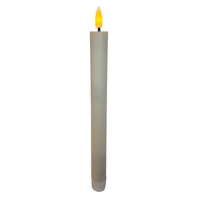 Mansion atmosphere led dinerkaars oplaadbaar ø2,2x22cm 2-delig ivoor