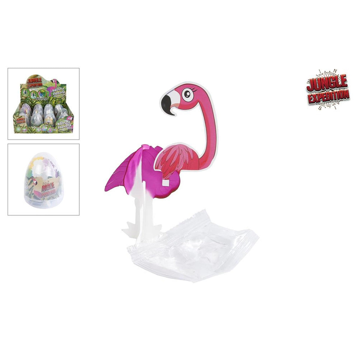 Wyprawa do dżungli magiczne rajskie ptaki w jajku 8,5cm