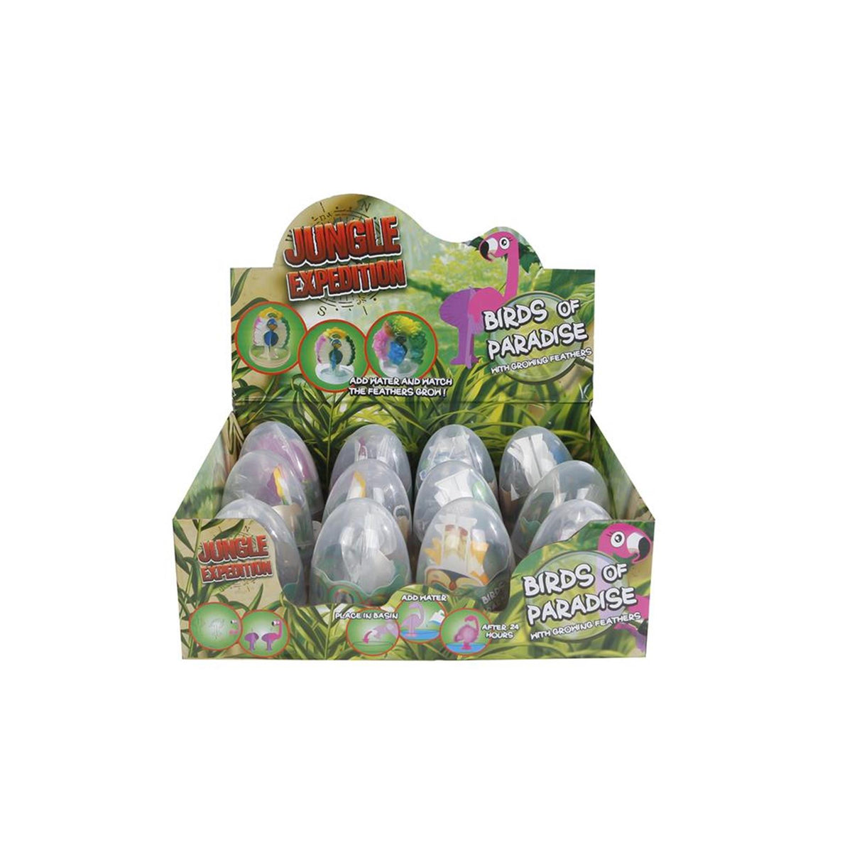 Wyprawa do dżungli magiczne rajskie ptaki w jajku 8,5cm