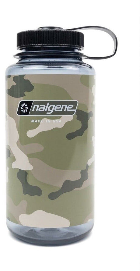Nalgene - butelka z szeroką szyjką - specjalna - butelka do picia - butelka na wodę - kamuflaż - szczelna - 1000ml - bez BPA - podtrzymanie - camo