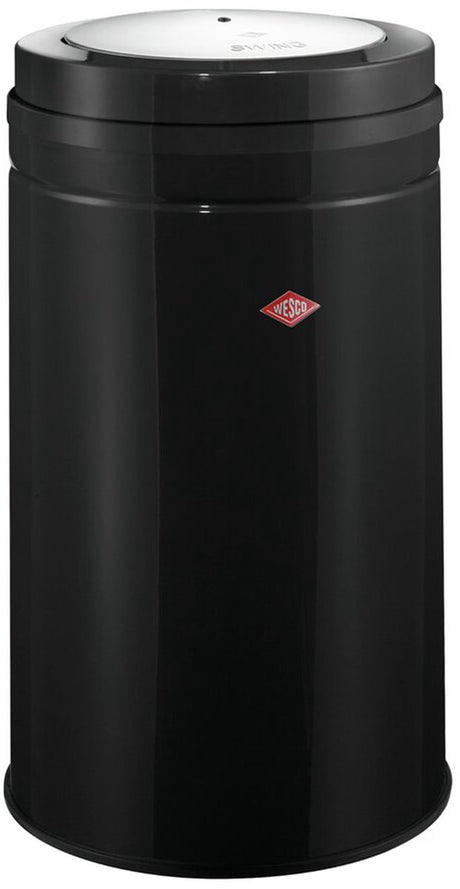 Kosz na śmieci duży wahadłowy Wesco | 120 litrów | metal - czarny | kosz na śmieci - wyprodukowany w Niemczech