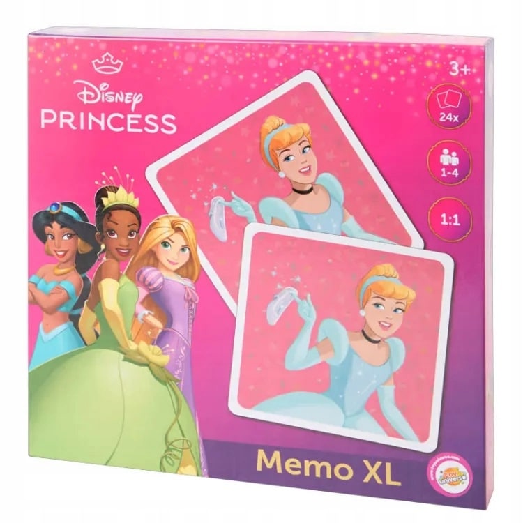 Wprowadzenie do gry Memo Princess Disney XL 24 karty