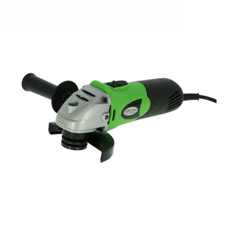 Höfftech kątowy młynek 500 W. Prędkość 11000 obr / min, dysk średnicy 115 mm, wrzeciono M14