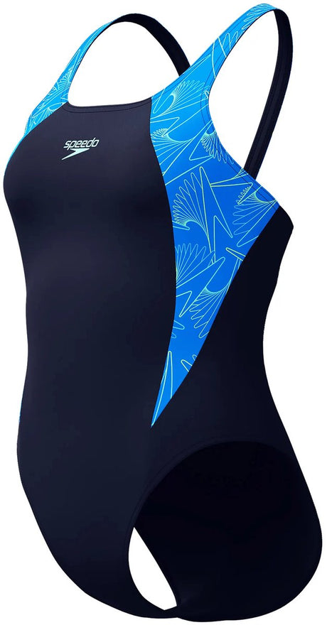 Damski sportowy strój kąpielowy Speedo hyperboom splice muscleback - granatowy