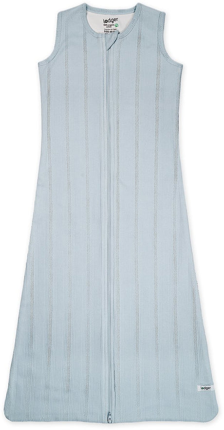 Lodger newborn slaapzak zomer 62cm - veilige aansluiting bij nek en armen - 0.5 tog - 100% biologisch katoen - pointelle blauw - zomerslaapzak