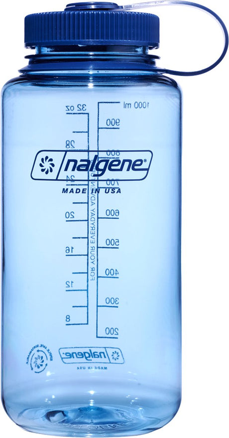 Nalgene - butelka z szeroką szyjką - butelka do picia - butelka na wodę - szczelna - 1000ml - bez BPA - podtrzymania - baby blue