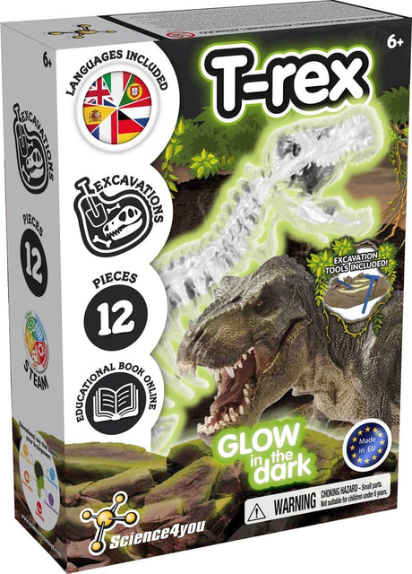 Oku science4you - zestaw eksperymentalny T-Rex świecący w ciemności