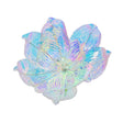 Decoris Świąteczny wisiorek kwiat magnolii na klipsie poliester opalizujący śr.13cm