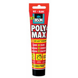 Bison Poly Max Express biała tuba 165 gramów, klej montażowy, klejenie, montaż i uszczelnianie, unikalna technologia SMP, bez rozpuszczalników, do stosowania wewnątrz i na zewnątrz, prawie wszystkie powierzchnie