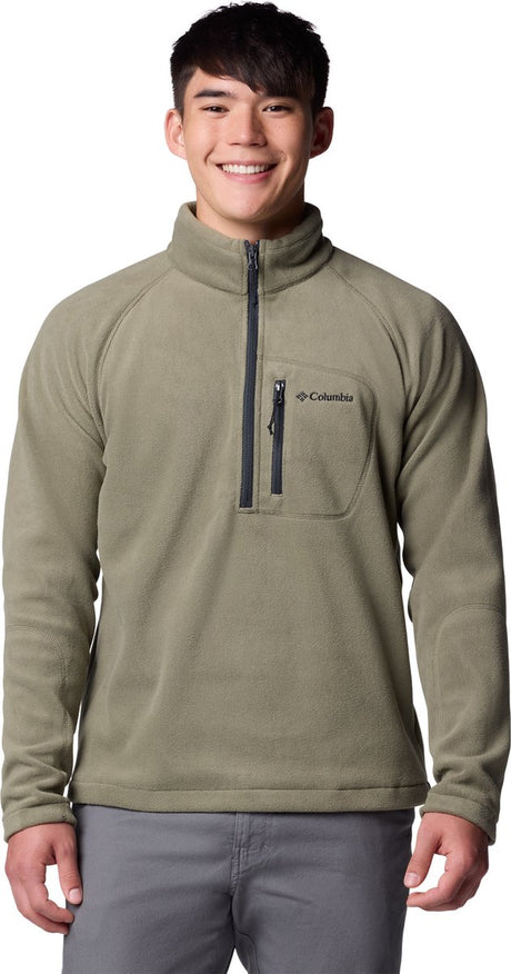 Męski sweter outdoorowy Columbia fast trek™ iii z zamkiem błyskawicznym i zamkiem błyskawicznym – kamienna zieleń, rekin – rozmiar xxl