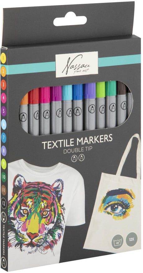 Podwójne markery tekstylne Creative Craft Nassau - 12 szt.