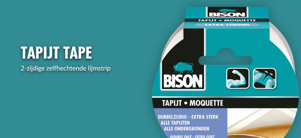 Taśma dywanowa Bison bardzo mocna, dwustronna 10m x 5cm