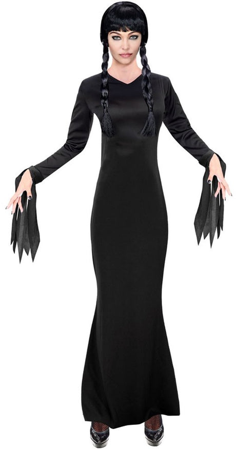 Widmann Rodzina Addamsów Morticia - czarna sukienka - rozmiar L