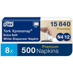 Serwetki tork n4 xpressnap 2-warstwowe białe