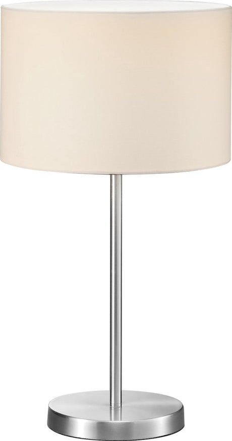 Trio hotel - lampa stołowa - nikiel matowy - wył. 1x e27 4,9 w - włącznik sznurkowy