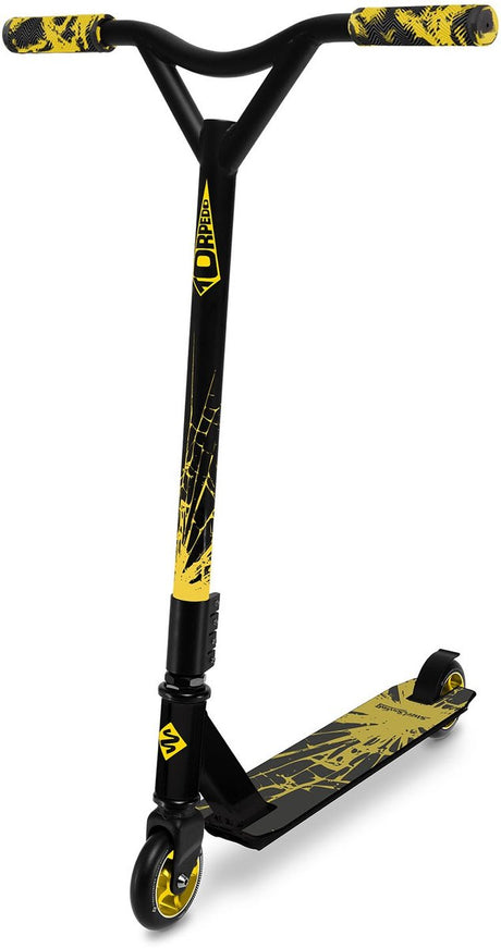 Streetsurfing street surfing torpedo stuntstep - geel - 100mm wielen - 6061 aluminium - abec 7