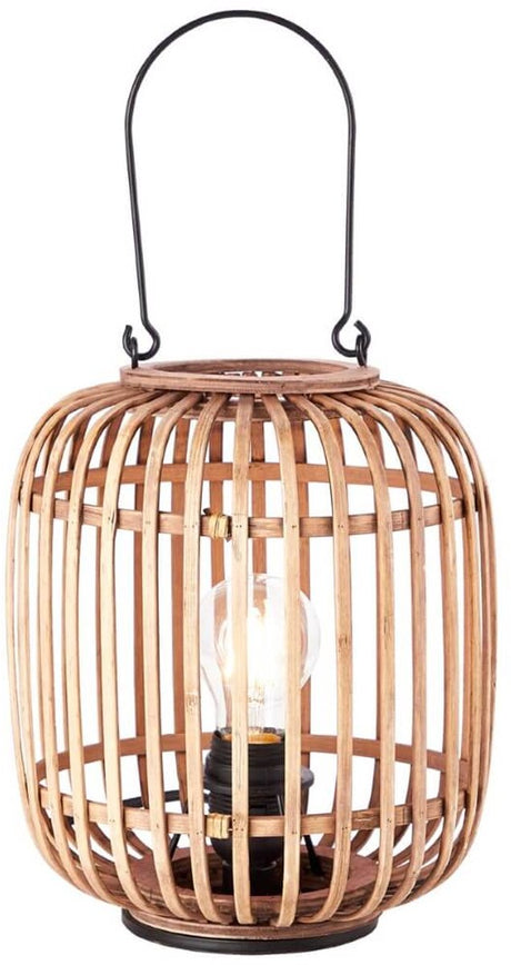 Brilliant Woodrow - lampa stołowa - e27 max 1x40w - czarny rattan