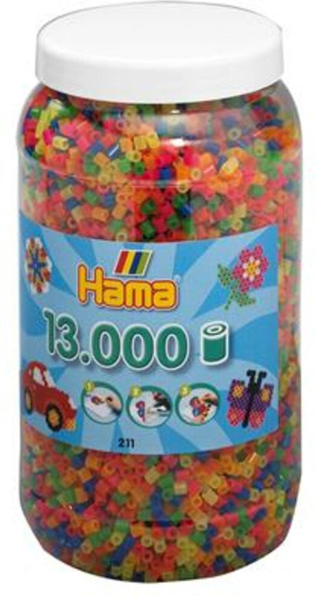 Hama - koraliki do naprasowania tona - 13 000 sztuk neonów