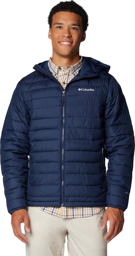 Męska kurtka outdoorowa z kapturem Columbia Powder Lite™ ii – kolegiata granatowa – rozmiar xxl