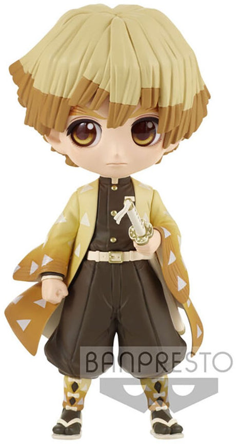 Figurka Banpresto pogromca demonów zenitsu agatsuma demon q posket 14 cm żółta
