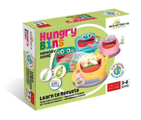 Gra pamięci Hungry Bins