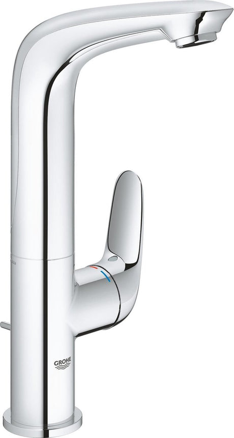 Nowa bateria umywalkowa Grohe eurostyle - rozmiar L - z bocznym sterowaniem - z korkiem - z zamkniętym uchwytem - chrom