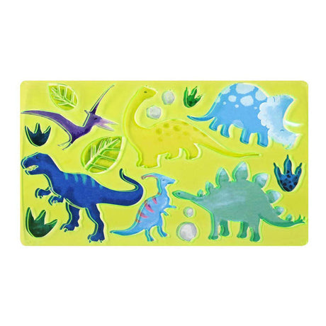Szablon rysunku dinozaury, kosmos