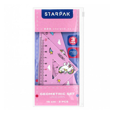 Zestaw geometryczny jednorożec 15cm, 5 szt.